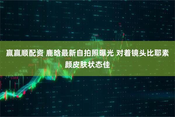 赢赢顺配资 鹿晗最新自拍照曝光 对着镜头比耶素颜皮肤状态佳