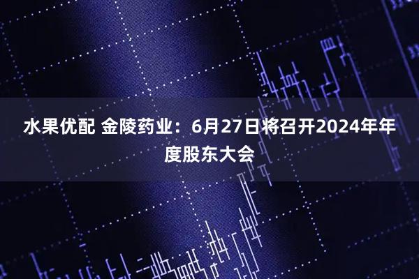 水果优配 金陵药业：6月27日将召开2024年年度股东大会