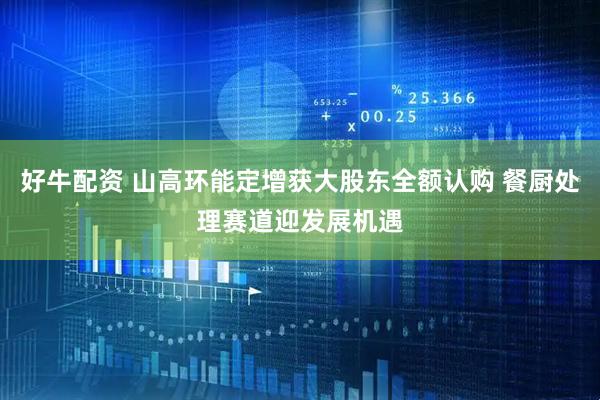 好牛配资 山高环能定增获大股东全额认购 餐厨处理赛道迎发展机遇