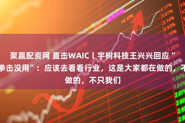 聚赢配资网 直击WAIC丨宇树科技王兴兴回应“跳舞、拳击没用”：应该去看看行业，这是大家都在做的，不只我们